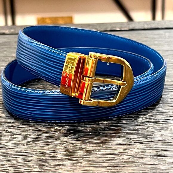 Louis Vuitton EPI Blue Belt - Picture 1 of 3